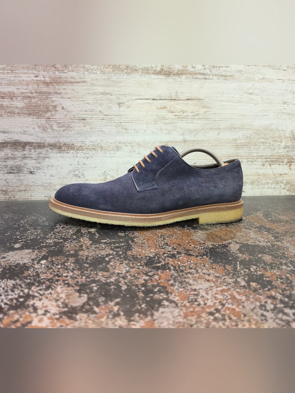 Mens To Boot New York Adam Derrick Oxford Shoes Sz 9.5 12791 Blue Suede